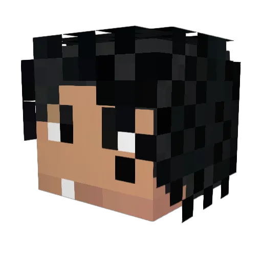 Zaaach Minecraft avatar head, 3D render