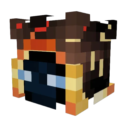Zaabka Minecraft avatar head, 3D render