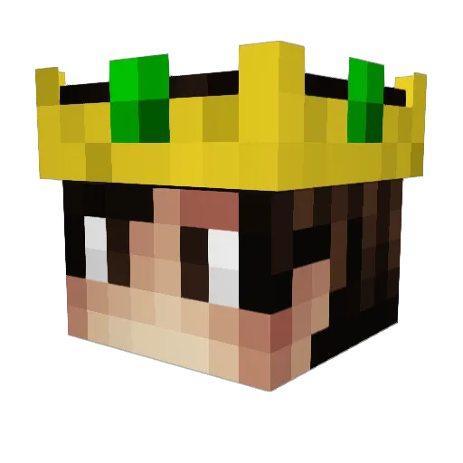 Zaae Minecraft avatar head, 3D render