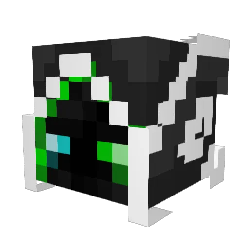 ZabaZaw Minecraft avatar head, 3D render