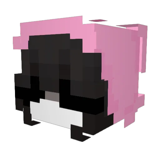 Zaba_X Minecraft avatar head, 3D render