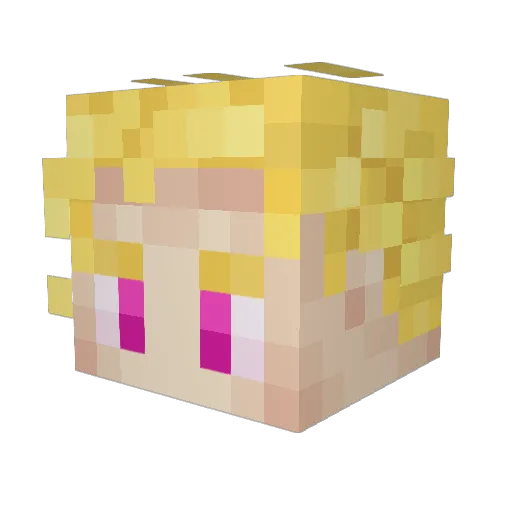 Zabando Minecraft avatar head, 3D render