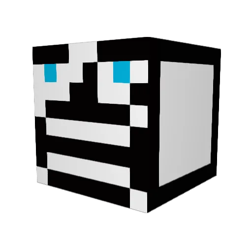 Zabblez Minecraft avatar head, 3D render