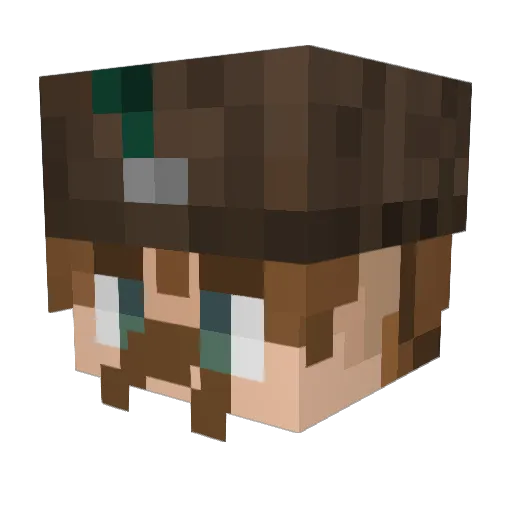 Zabek_414 Minecraft avatar head, 3D render