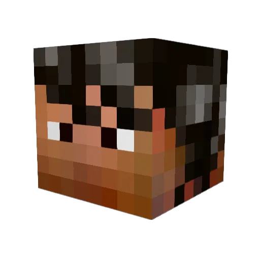 ZaberSword Minecraft avatar head, 3D render
