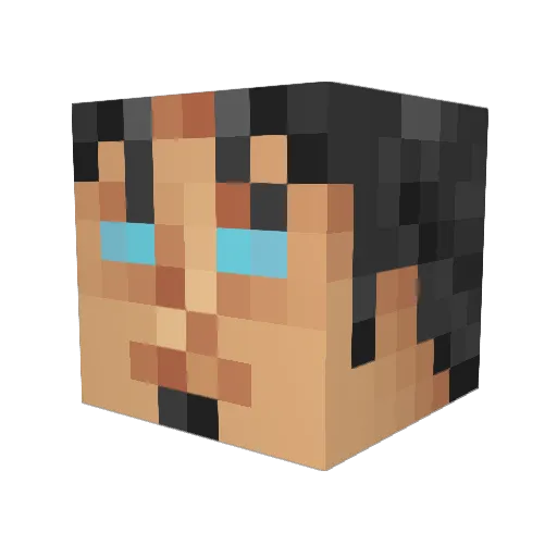 Zabin Minecraft avatar head, 3D render