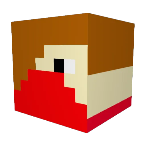 Zabinak Minecraft avatar head, 3D render
