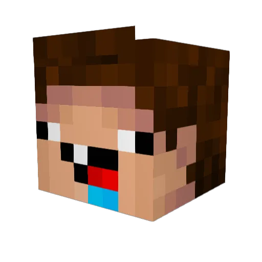 Zabirma Minecraft avatar head, 3D render