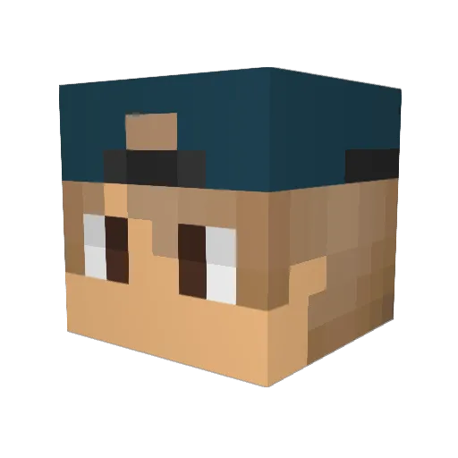 Zabit1 Minecraft avatar head, 3D render