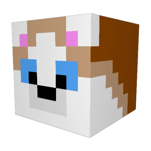 Zabivodka Minecraft avatar head, 3D render