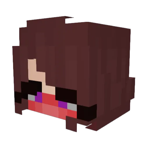 Zabka Minecraft avatar head, 3D render