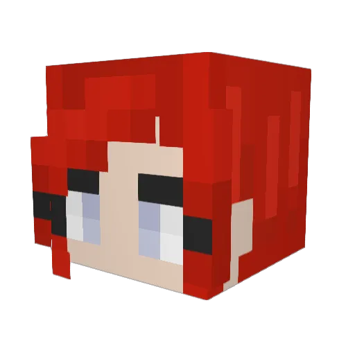 Zabrna Minecraft avatar head, 3D render