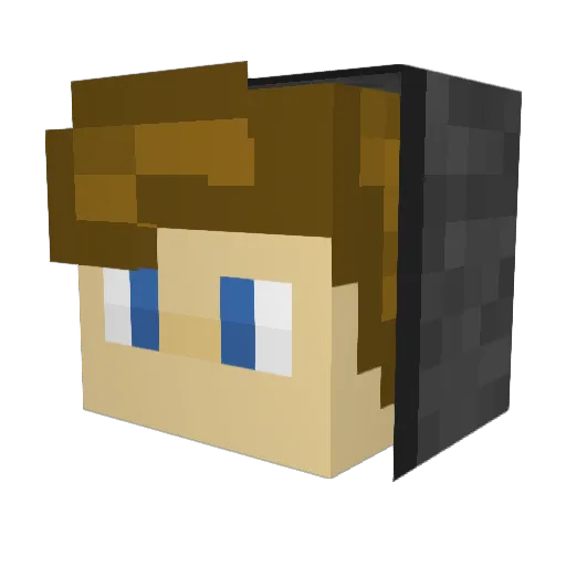 Zabroni Minecraft avatar head, 3D render