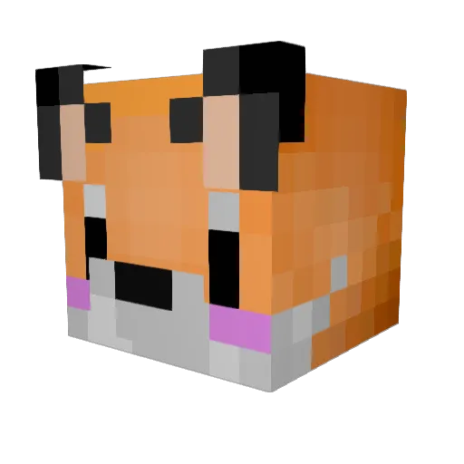 Zabrovaka Minecraft avatar head, 3D render