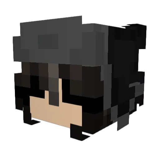 Zabsa Minecraft avatar head, 3D render