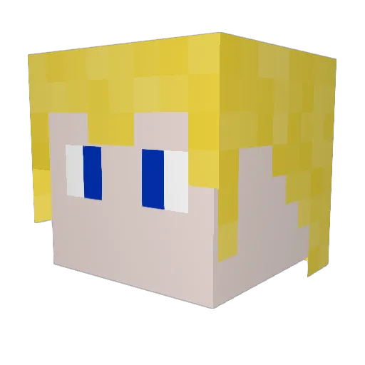 ZabsonVR Minecraft avatar head, 3D render