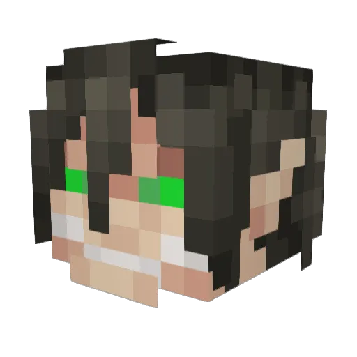 ZabuzaGaming Minecraft avatar head, 3D render