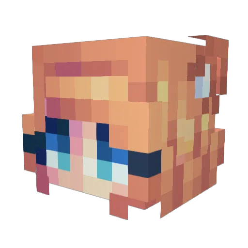 Zabza123 Minecraft avatar head, 3D render