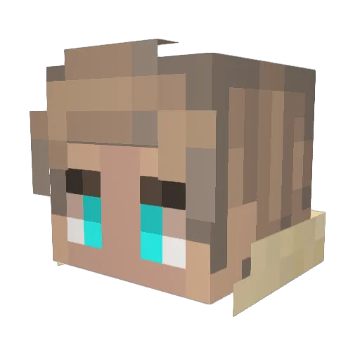 Zac212 Minecraft avatar head, 3D render