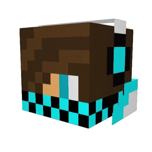 Zac6504 Minecraft avatar head, 3D render