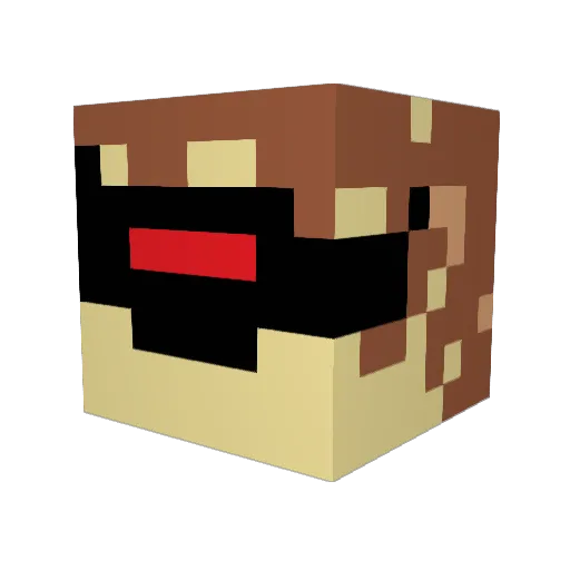 ZacBrooke Minecraft avatar head, 3D render