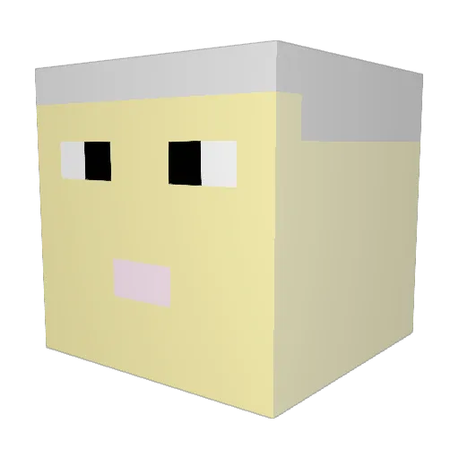 ZacEfron2115 Minecraft avatar head, 3D render