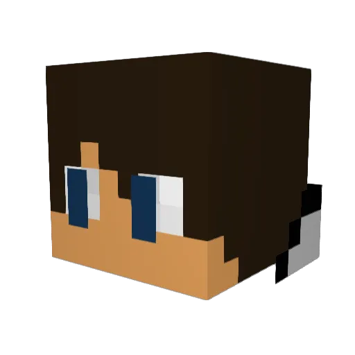 ZacL567 Minecraft avatar head, 3D render