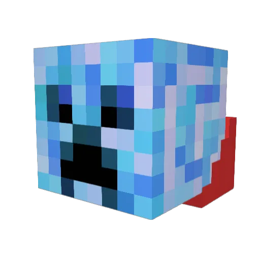 ZacMasterZ Minecraft avatar head, 3D render