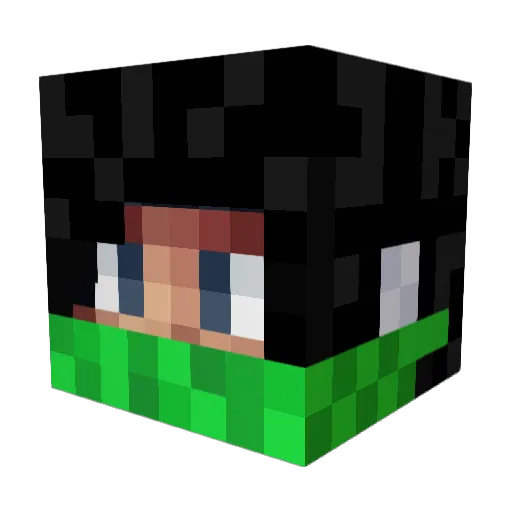 ZacNJack Minecraft avatar head, 3D render