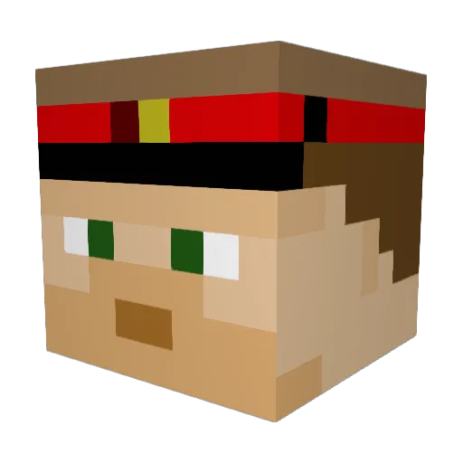 ZacToad25 Minecraft avatar head, 3D render