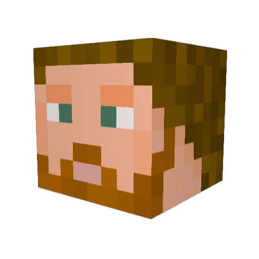 Zacane Minecraft avatar head, 3D render