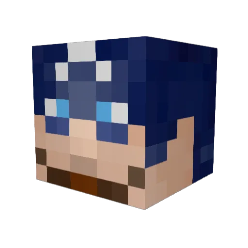Zacattackackack Minecraft avatar head, 3D render