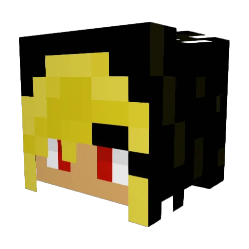 Zaccattax Minecraft avatar head, 3D render
