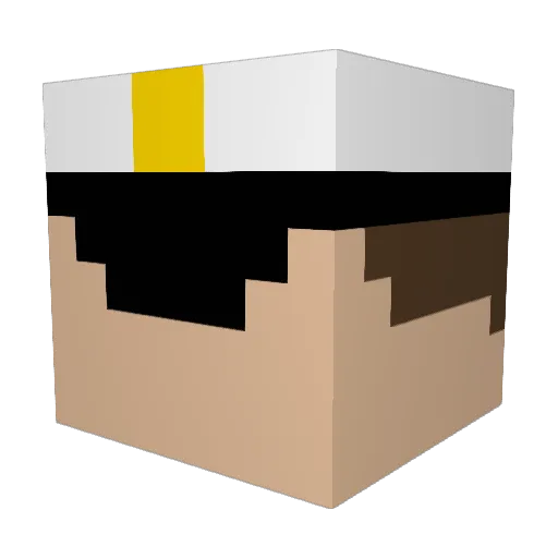 Zacerial Minecraft avatar head, 3D render