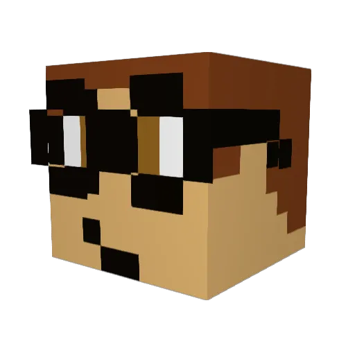 Zach525big Minecraft avatar head, 3D render