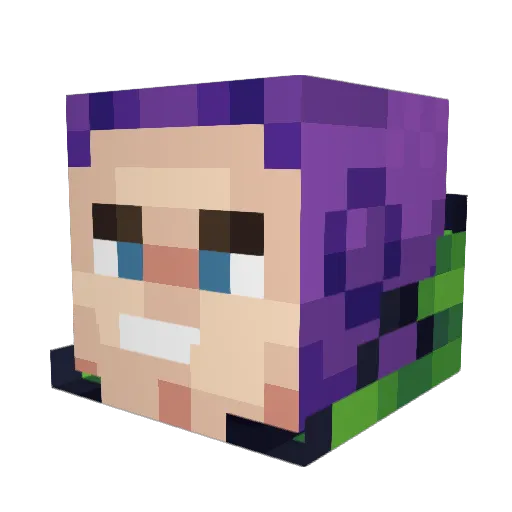 ZachB_ Minecraft avatar head, 3D render