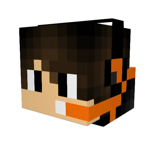 ZachBrainiac Minecraft avatar head, 3D render