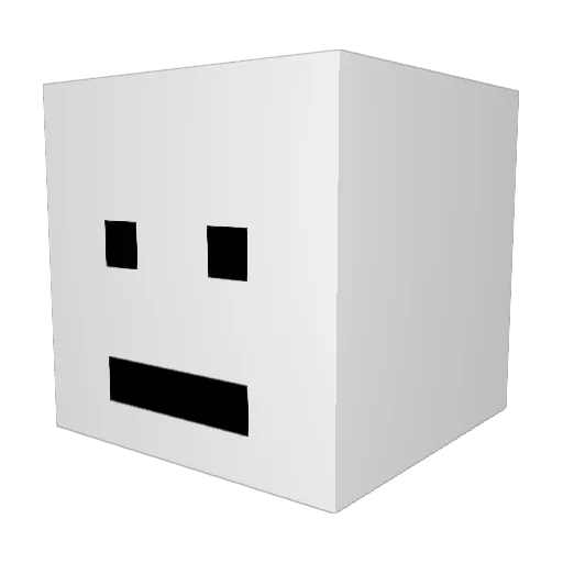 ZachDagreat Minecraft avatar head, 3D render