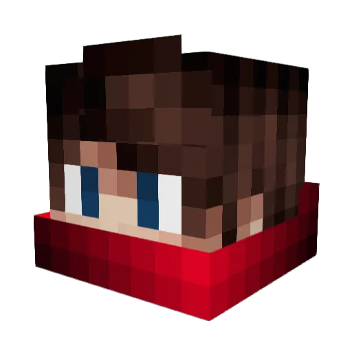 ZachPack Minecraft avatar head, 3D render
