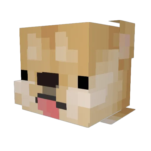 ZachTable Minecraft avatar head, 3D render