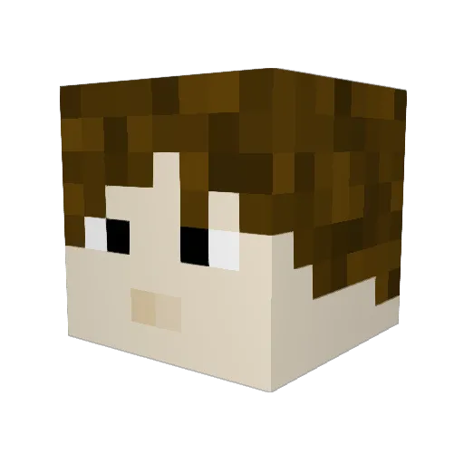 ZachTrilogy Minecraft avatar head, 3D render
