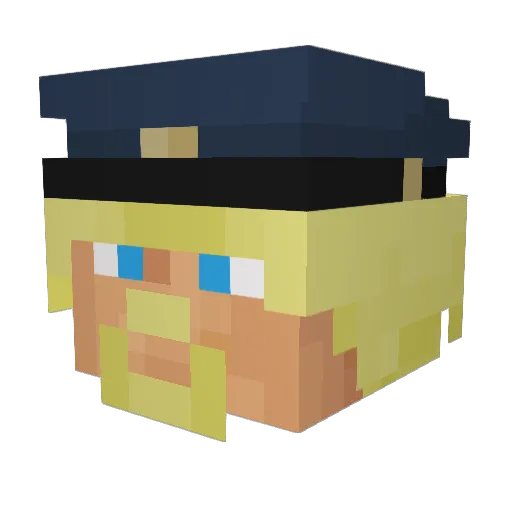 ZachUUU Minecraft avatar head, 3D render