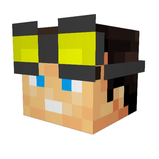 ZachZent Minecraft avatar head, 3D render