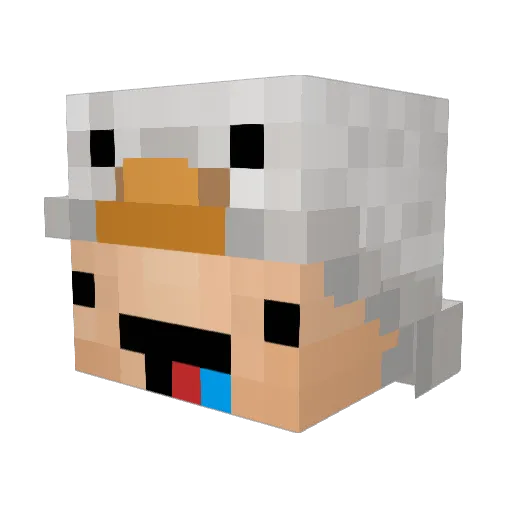 Zach_Str8 Minecraft avatar head, 3D render