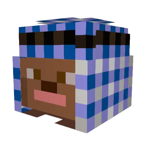ZachaMZC Minecraft avatar head, 3D render