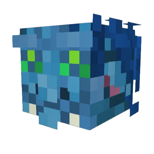 Zacharitas Minecraft avatar head, 3D render