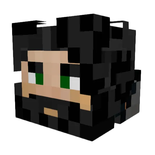 Zacharu Minecraft avatar head, 3D render