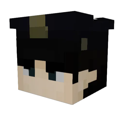 ZacharyZed Minecraft avatar head, 3D render