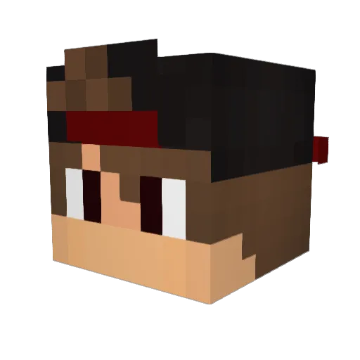 Zachattack37PSN Minecraft avatar head, 3D render