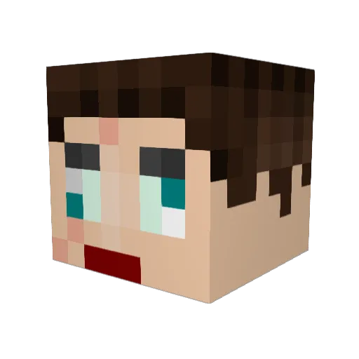 Zachbolt Minecraft avatar head, 3D render